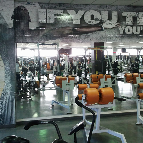 Gym Wall Mural Printed by Applical